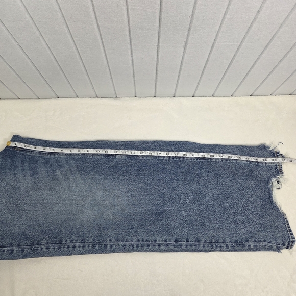 American Eagle Dreamy Drape Super High Baggy Wide Leg Blue Jeans Size 10 /30W - Picture 4 of 11